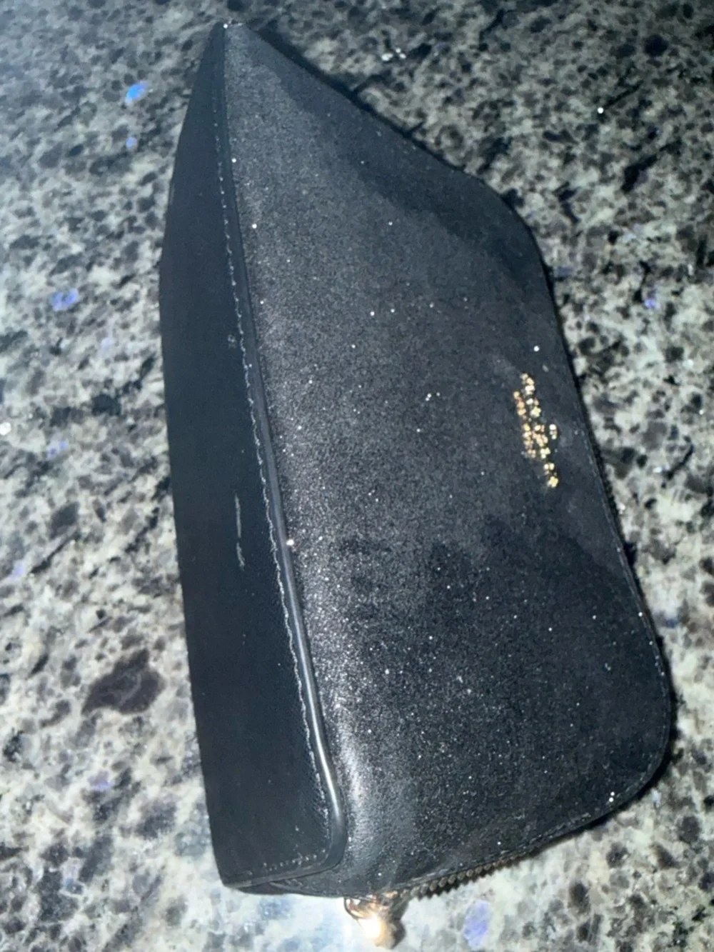 Kate Spade New York Dome Shimmery Glitter Fabric Small Cosmetic Bag